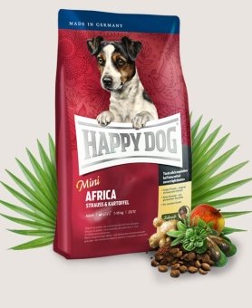 Happy Dog Supreme Mini Africa с мясом страуса для мини пород собак 300г фото, цены, купить