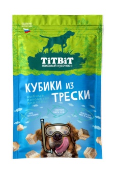 TiTBiT Нарезка из трески для собак 80г  фото, цены, купить