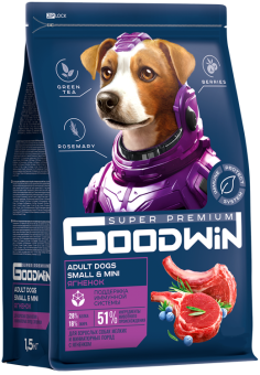 GOODWIN для взрослых собак мелких и миниатюрных пород с ягненком 1,5 кг фото GOODWIN для взрослых собак мелких и миниатюрных пород с ягненком 1,5 кг фото, цены, купить