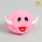 Игрушка пищащая "Мордочка кабана" для собак, 9 см, розовая фото, цены, купить