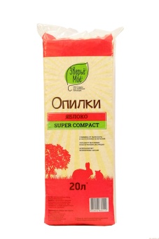 ЗВЕРЬЁ МОЁ опилки для грызунов с ароматом яблоко 20л/700г фото