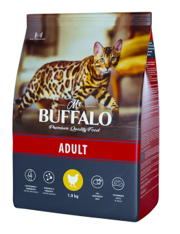 Mr.Buffalo ADULT с курицей для кошек 1,8кг фото, цены, купить