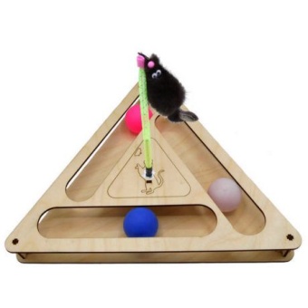 Игровой трек для кошек треугольник с шариками фото, цены, купить