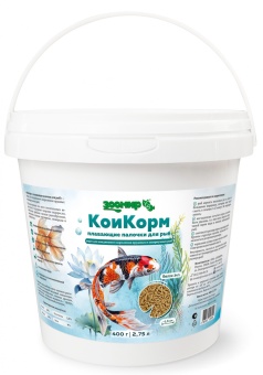 ЗООМИР "КоиКорм" плавающие гранулы для прудовых рыб 2,75л/400г фото, цены, купить