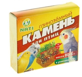 Камень для птиц глиноземный 80г Nati фото