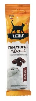 TiTBiT Гематоген Мясной Classic для кошек 30г 1шт фото, цены, купить