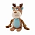 №1 Игрушка для собак Лосёнок бежевый с пищалкой и канатом, текстиль 24*10*6см  фото, цены, купить
