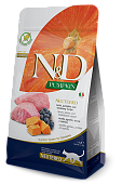 Farmina N&D Lamb&Blueberry PUMPKIN ягненок,черника. тыква для кастрированных кошек 300г