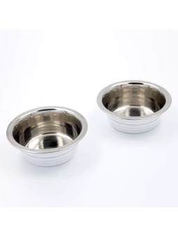 Миска двойная цветная с полоской VM-3000 (A), 240 мл фото, цены, купить