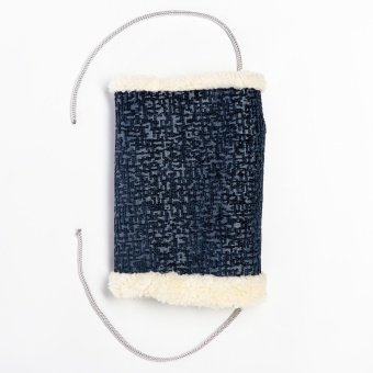 Подвесной меховой туннель для грызунов, 19 х 12 х 13 см, синий  фото 