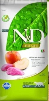 Farmina N&D PRIME  ADULT Boar&Apple кабан, яблоко для кошек 10кг фото, цены, купить