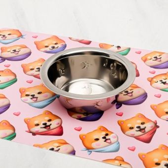 Коврик под миску "Голодные пёсики" 43*28 см фото, цены, купить