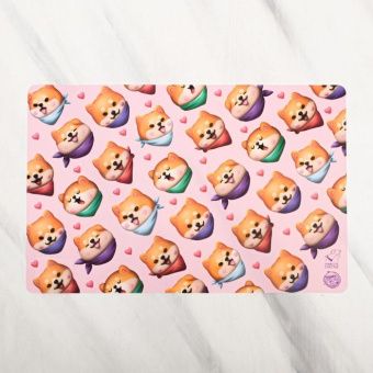 Коврик под миску "Голодные пёсики" 43*28 см фото, цены, купить