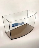 Аквариум овальной формы с панорамным стеклом- 85л,  60*30*50 фото, цены, купить