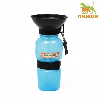 Дорожная автопоилка 500 мл, голубая фото, цены, купить
