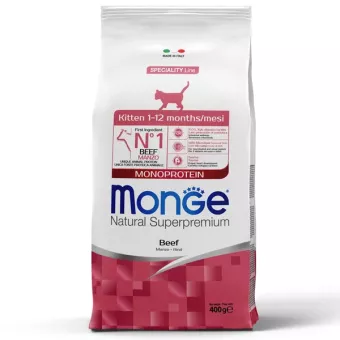 Monge Speciality Line Monoprotein сухой для котят и беременных кошек, из говядины 400 г фото, цены, купить