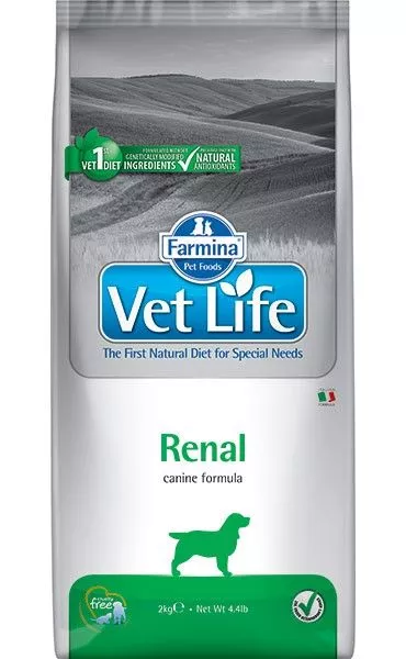 Farmina VetLife Renal 2кг для собак при болезнях почек фото, цены, купить