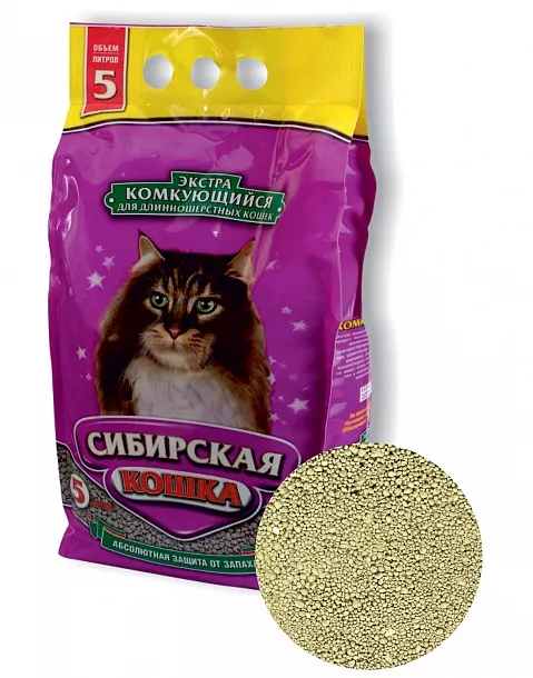 Сибирская Кошка Экстра (комкующийся) 5л для длинношерстных фото, цены, купить