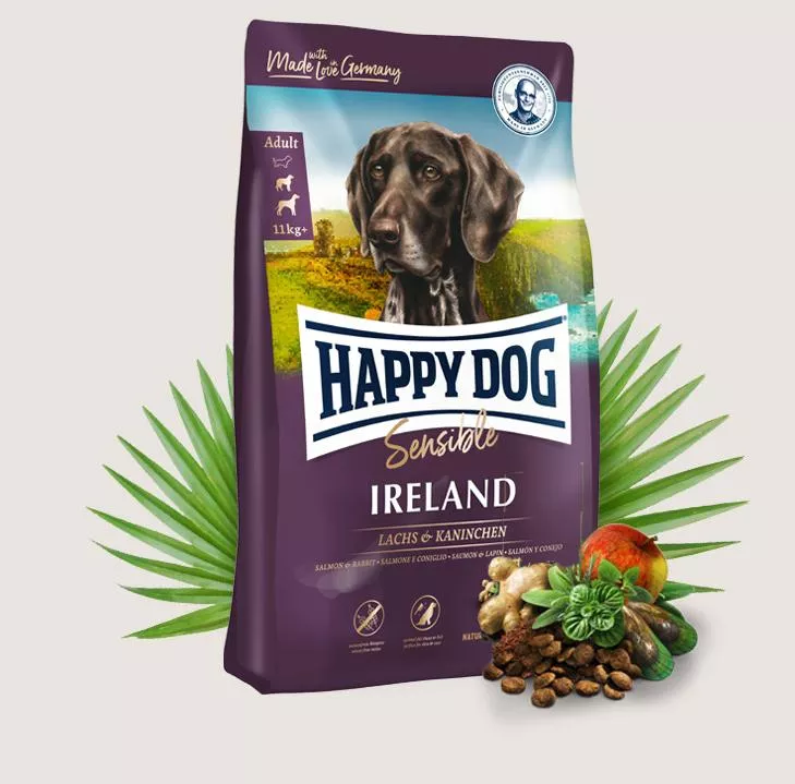 Happy Dog Supreme Sensible Ireland ирландский лосось и кролик 11кг+1,5кг в подарок фото, цены, купить