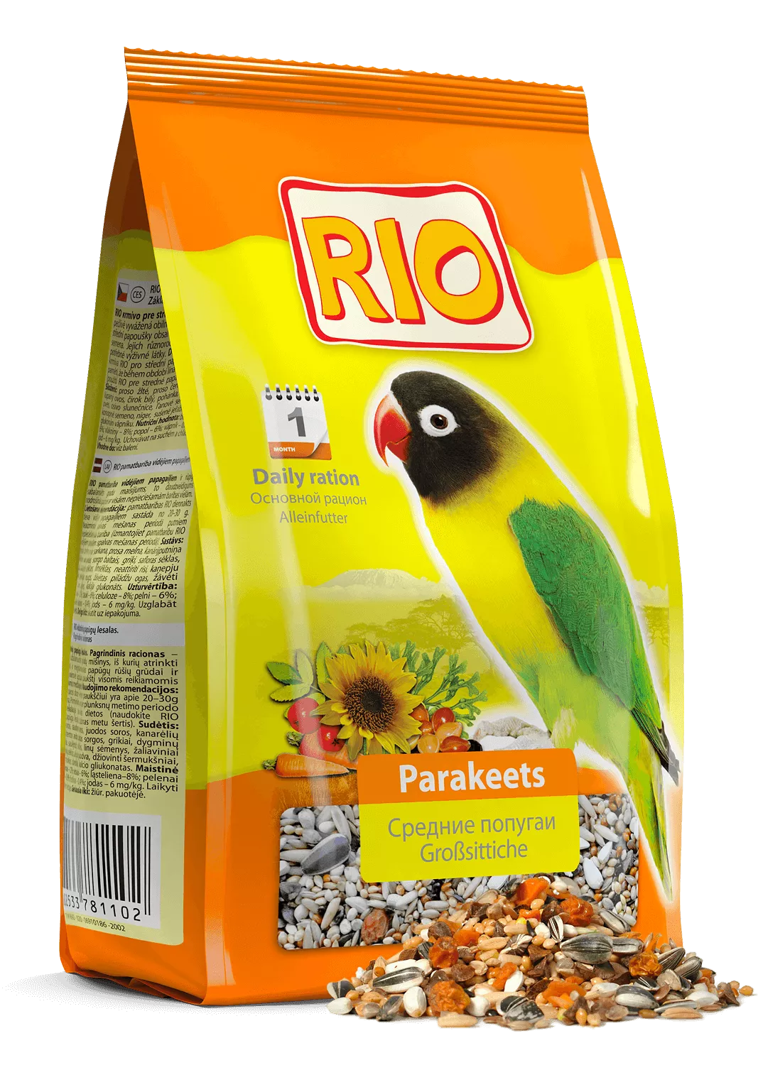 RIO 500г корм для средних попугаев фото, цены, купить