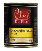 Clan De File консерва для кошек 340г Курица