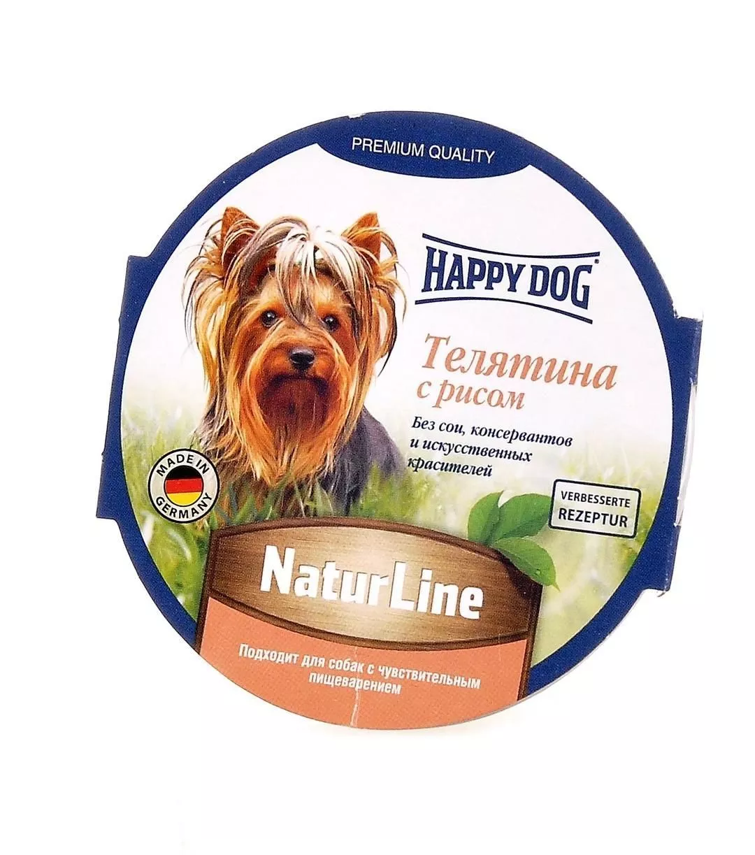 Happy Dog нежный паштет с телятины и рисом 85г для собак фото, цены, купить