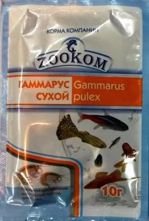 Корм для рыб ZooKom Гамарус 10г фото, цены, купить