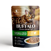 Mr.Buffalo пауч для стерилизованных кошек STERILIZED Соус Цыплёнок 85г