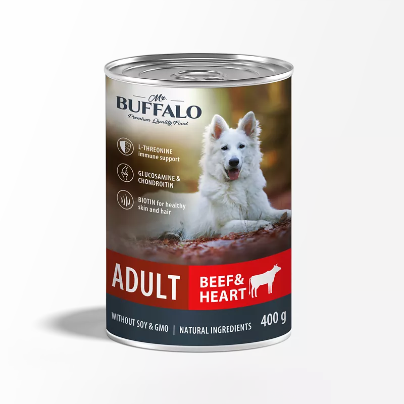 Mr.Buffalo консервы для  собак  Говядина/Сердце 400г фото, цены, купить