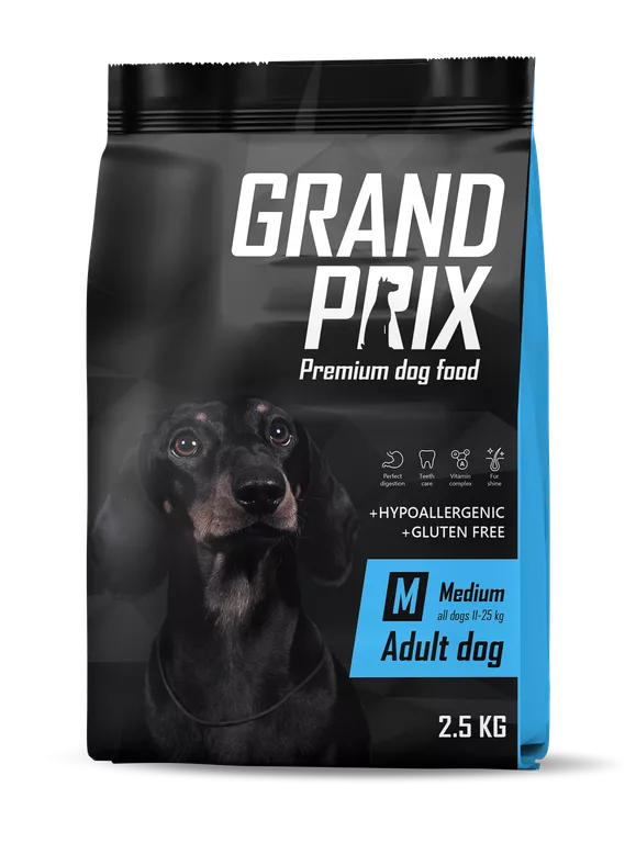 GRAND PRIX ADULT Medium с курицей для средних пород собак 2,5кг фото, цены, купить