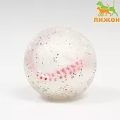 Игрушка для собак"Мяч бейсбол-лапки 2 в 1",TPR+винил,7,5 см, прозрачная/белая фото, цены, купить