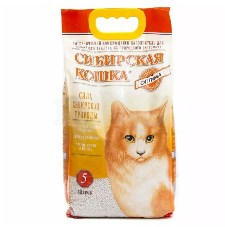 Сибирская Кошка Оптима  5л (комкующийся) фото, цены, купить