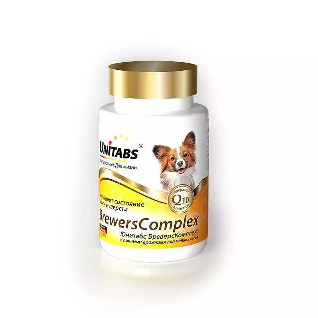 Витамины Unitabs BrewersComplex с Q10 для мелких собак, 100таб фото, цены, купить