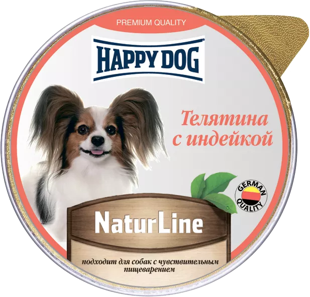 HappyDOG Natur Line консервы 125г паштет телятина с индейкой фото, цены, купить