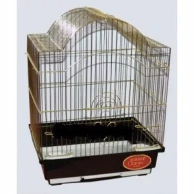 Золотая Клетка для птиц Средняя Фигурная крыша Золото A413-Gold фото, цены, купить