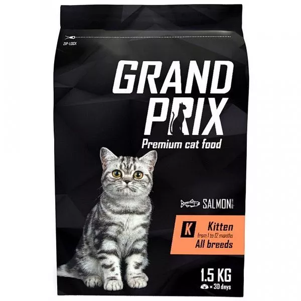 GRAND PRIX Kitten с лососем и рисом  для котят 1,5кг фото, цены, купить