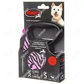 Рулетка Flexi SAFARI Zebra 5м 1(S) Трос до 12кг