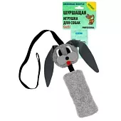 GoSi игрушка заяц "шуршик" серый с натуральным хвостом для собак фото, цены, купить