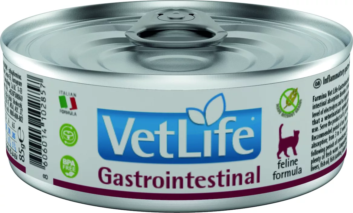 Farmina VetLife Gastro-Intestinal Консервы паштет 85г при заболеваниях жкт у кошек фото, цены, купить