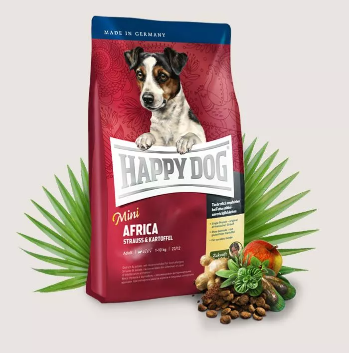 Happy Dog Supreme Mini Africa для мини пород собак с мясом страуса 1кг фото, цены, купить