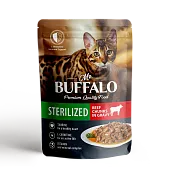 Mr.Buffalo пауч для стерилизованных кошек STERILIZED Соус Говядина 85г