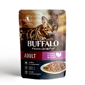 Mr.Buffalo пауч для взрослых кошек с чуствительным пищеварением SENSITIVE Соус Индейка 85г