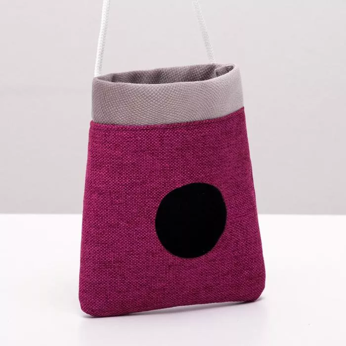 Подвесной карман для грызунов с окошком, мебельная ткань микс цветов 10*15 см фото