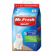 Mr. Fresh Smart древесный комкующийся наполнитель для длинношерстных кошек 9л/4,4кг 