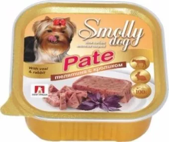 Smolly Dog Pate консервы 100г с телятиной, кроликом для собак фото, цены, купить