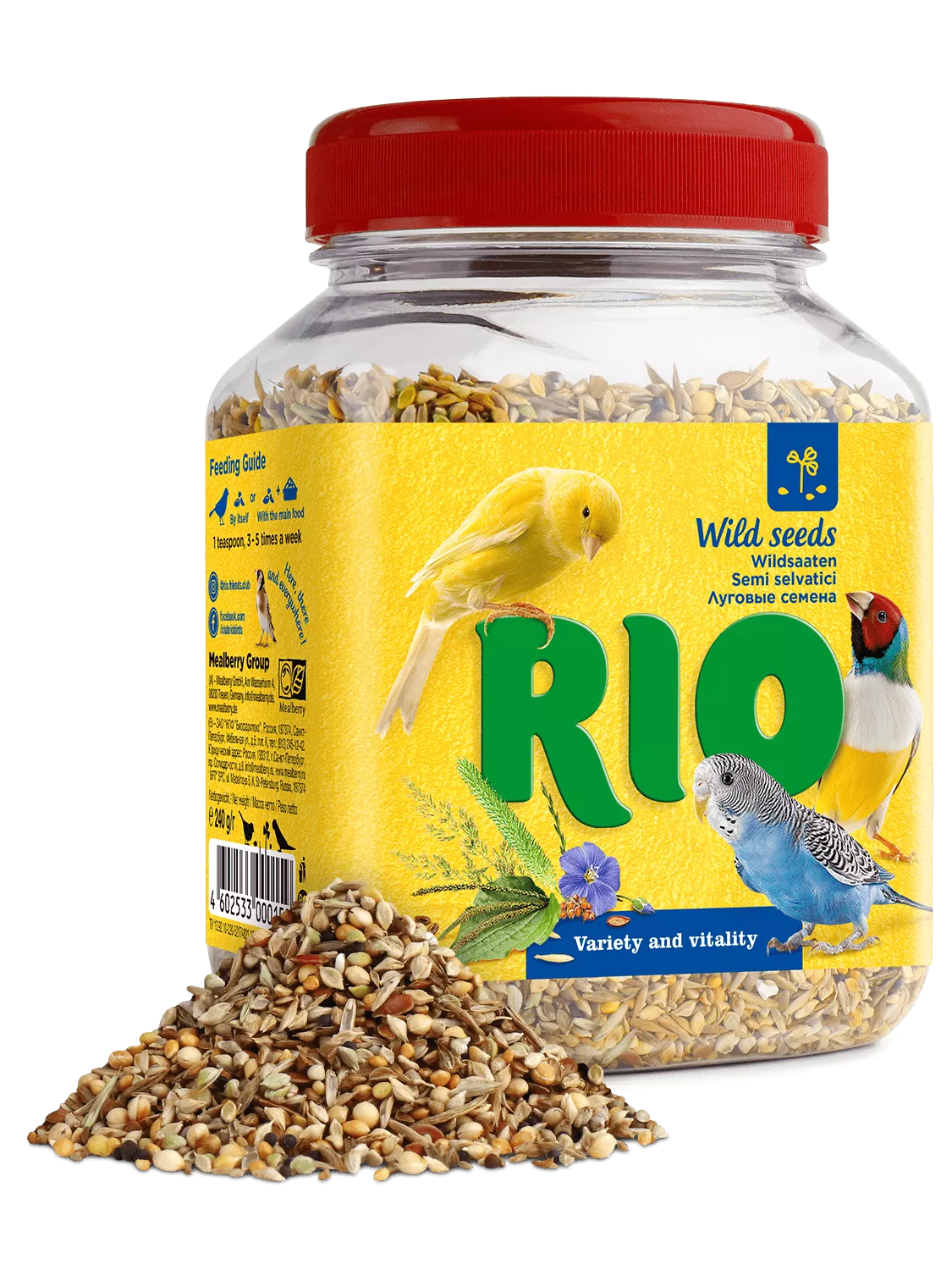 Лакомство RIO  Семена Луговых Трав 240г для птиц фото, цены, купить