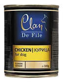 Clan De File консерва для собак 340г Курица