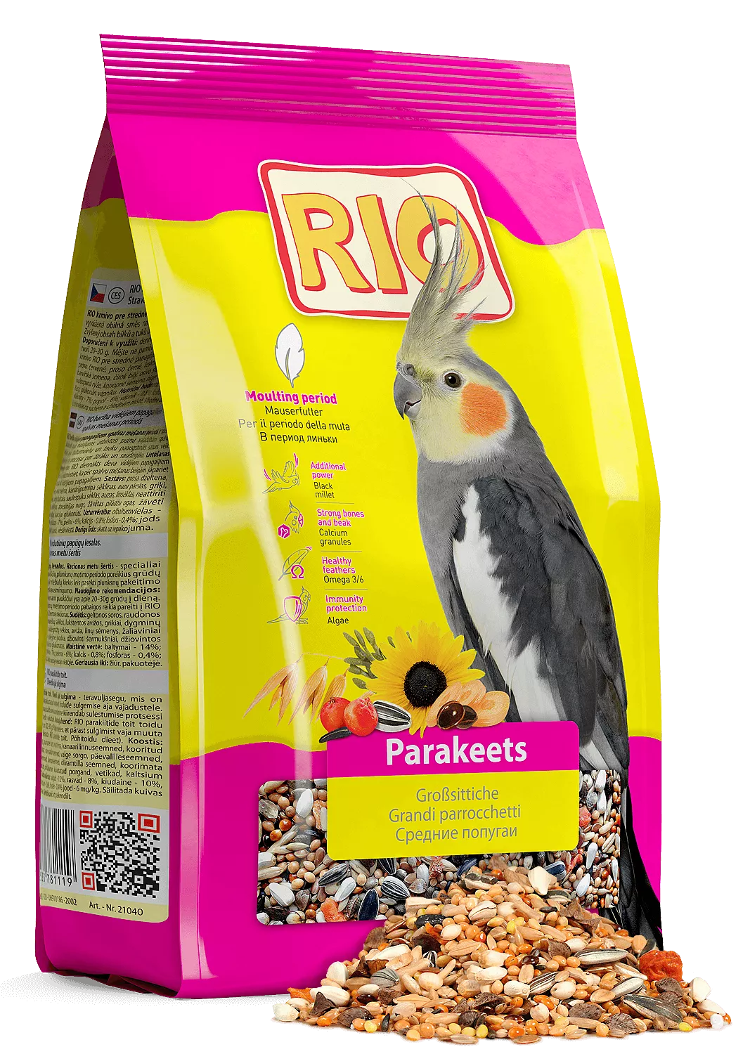 RIO корм 1кг для средних попугаев при линьке фото, цены, купить