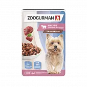 Zoogurman пауч ягнёнок с языком и сердцем 85г для собак 