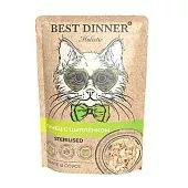 Best Dinner Holistic Sterilised пауч для кошек с тунцом и цыплёнком в соусе 70г